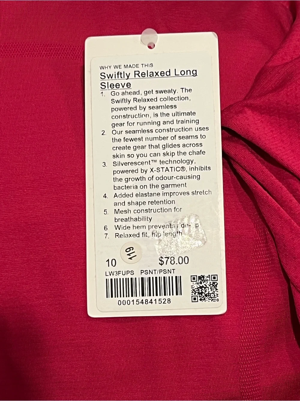 NWT LULULEMON SWIFTLY RELAXED LONG SLEEVE